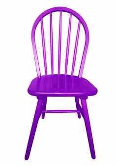 木椅子孤立的紫罗兰色的