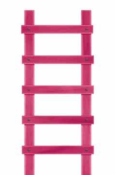 木一步梯粉红色的