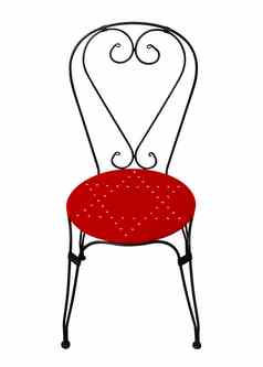 伪造的椅子红色的座位