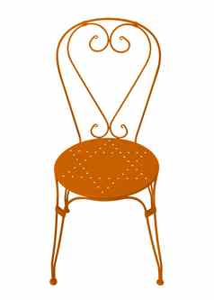伪造的椅子橙色
