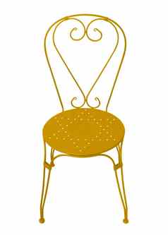 伪造的椅子黄色的