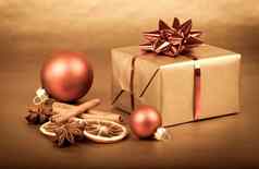 圣诞节礼物盒子圣诞节球雪