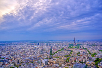空中视图巴黎法国