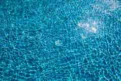 蓝色的扯掉水游泳池表面蓝色的游泳粪便