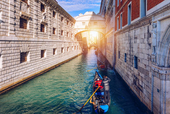 视图著名的桥叹了<strong>口气</strong>威尼斯意大利传统的