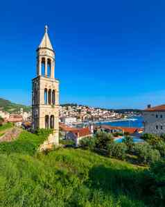色彩斑斓的风景地中海小镇哪里著名的旅行的地方