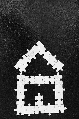 房子使谜题现代房子谜题白色块浓缩的