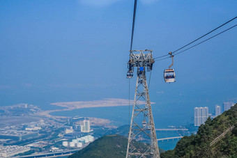 电缆车在香港香港海洋公园