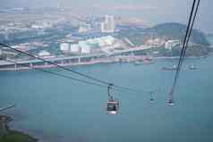 电缆车在香港香港海洋公园