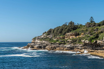 南海岸岩石邦迪海滩悉尼澳大利亚