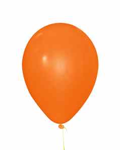 气球孤立的橙色
