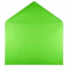 空白开放信封绿色