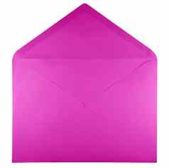 空白开放信封粉红色的