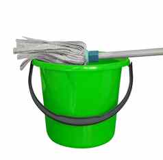 桶清洁拖把绿色