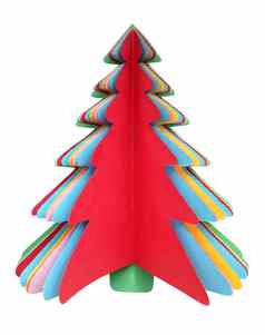圣诞节树使纸色彩斑斓的