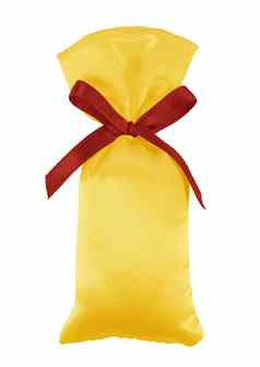 礼物丝绸袋弓黄色的红色的