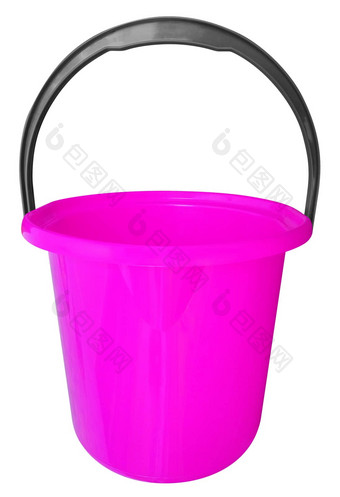 <strong>塑料桶</strong>孤立的紫罗兰色的