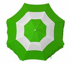 海滩伞绿色白色条纹