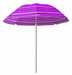 海滩条纹伞紫罗兰色的
