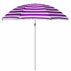 海滩条纹伞紫罗兰色的