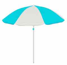 海滩伞光蓝色的白色