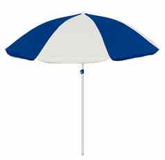 海滩伞蓝色的白色