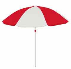 海滩伞红色的白色