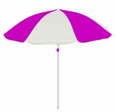 海滩伞粉红色的白色