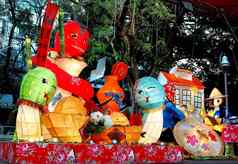 色彩斑斓的灯笼灯笼节日台湾