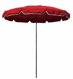 红色的海滩伞