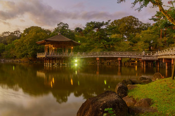 万月寺ukimido浮动寺庙大厅展馆奈良