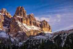 伟大的视图国家公园白云石山脉多洛米蒂著名的地方