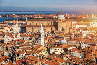 <strong>威尼斯</strong>全景空中视图红色的屋顶葡萄园意大利艾瑞