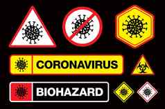科维德冠状病毒标志插图病毒地方