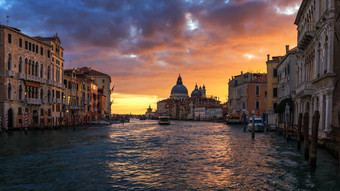 大运河日出<strong>威尼斯</strong>意大利日出视图<strong>威尼斯</strong>