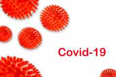 科维德文本白色背景科维德冠状病毒概念