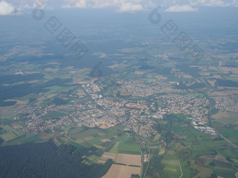 空中视图德国景观
