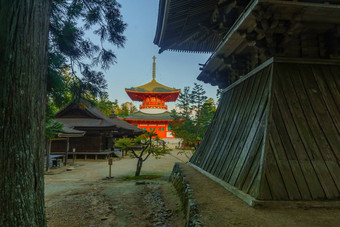 由 15 000加兰神圣的寺庙复杂的山放Koyasan