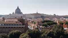 梵蒂冈城市彼得的教堂全景视图罗马