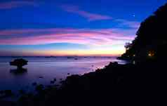 菲律宾长滩岛海墙日落