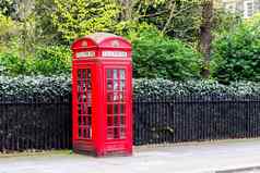 红色的电话盒子街历史体系结构lond