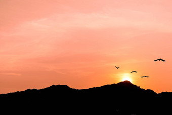 山风景视图《暮光之城》天空美丽的品红色的颜色语气主题日落日出