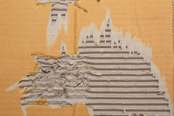 撕裂波纹棕色（的）纸板表摘要背景纹理回收纸盒子设计艺术工作
