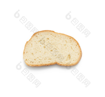 新鲜的椭圆形片面包使白色小麦面粉