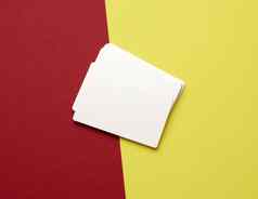 堆栈矩形白色纸空白业务卡片