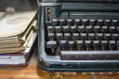 打字机古董古董风格文档