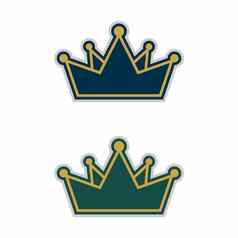 装饰皇冠标志模板插图设计向量每股收益