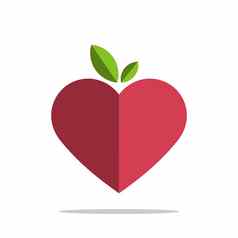 粉红色的心爱标志模板插图设计向量每股收益
