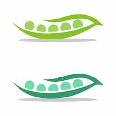 绿色种子(2008年)豆荚标志模板插图设计向量每股收益