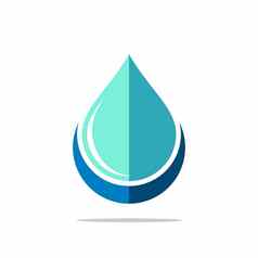 蓝色的下降水swoosh标志模板插图设计向量每股收益